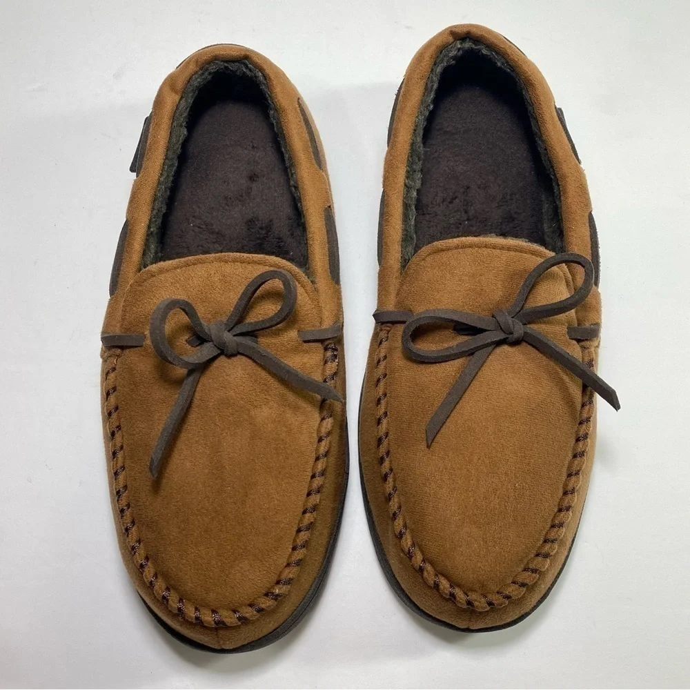 𝅺dearfoams Lined MOCCASIN Slippers - M (9/10). Ultimate Comfort.